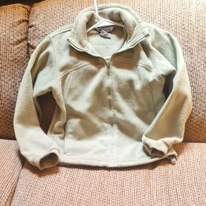 Columbia fleece zip front jacket, size ladies med. Color celery green
